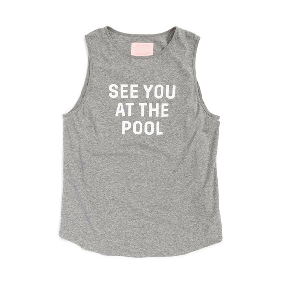 ban.do Tops - See You at the Pool Tank Too Grey Bando Sleeveless Muscle Top Grey NWT